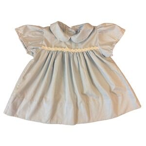 Vintage Alexis Baby Girl Dress 6 9 Months Blue Lace Bow Measurements Photos 90's
